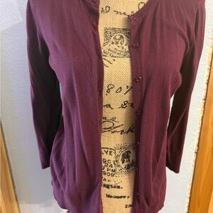 LOFT Rich Plum Knit Sweater